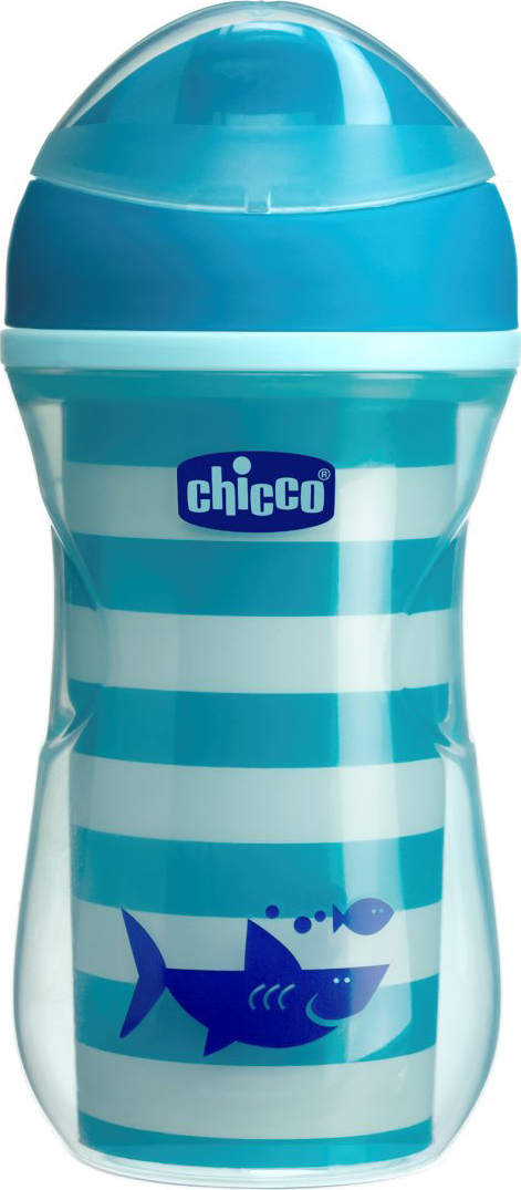 Chicco Παιδικό Ποτηράκι "Active" από Πλαστικό Μπλε 266ml για 14m+
