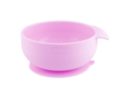 Chicco Μπωλ Σιλικόνης με Βεντούζα Ροζ