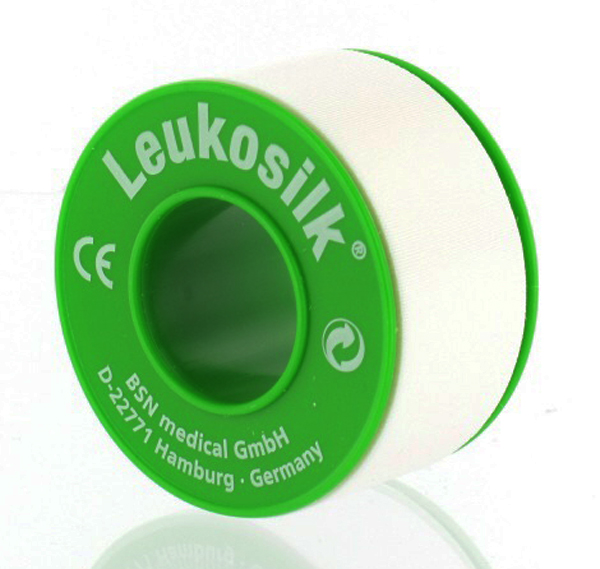 Leukosilk Αυτοκόλλητη επιδεσμική ταινία 2,5εκ. Χ 4,6μ. Leukosilk Αυτοκόλλητη επιδεσμική ταινία 2,5εκ. Χ 4,6μ.